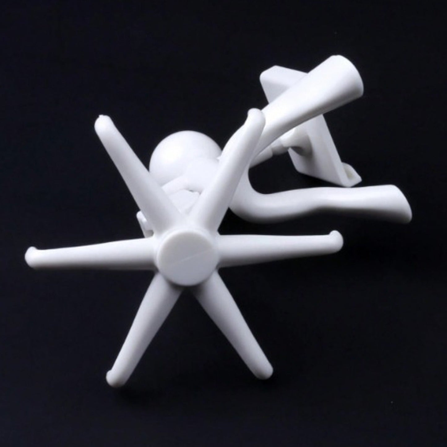 360° Rotating 6-Claw Hook – Kitchen & Bathroom Organizer (1 Pc | White) Your Brand