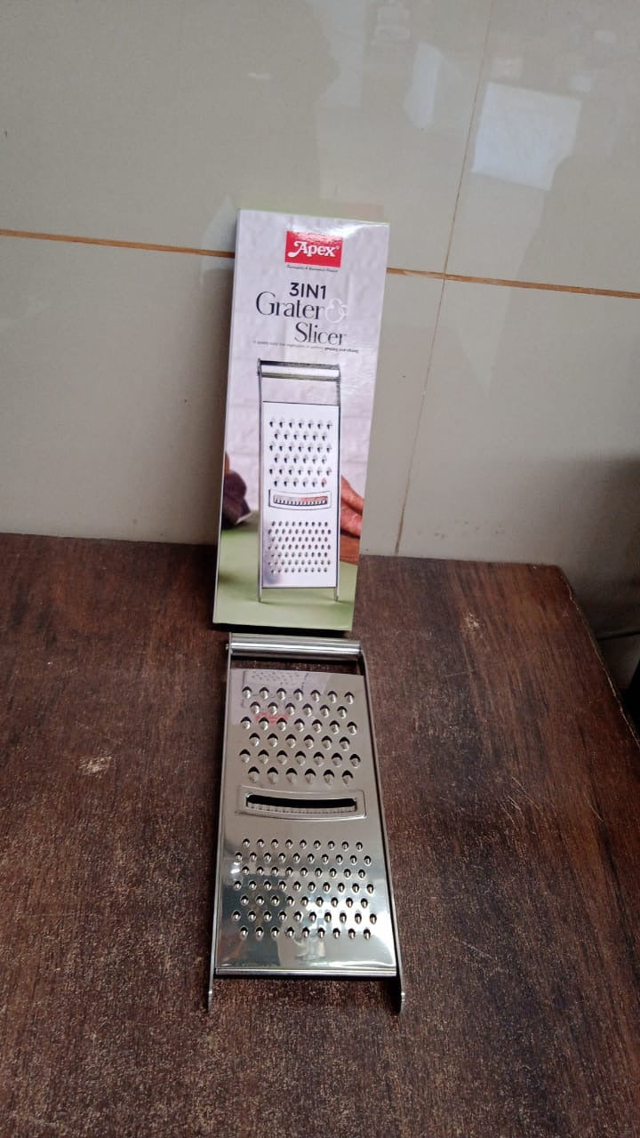 Apex Stainless Steel Grater & Slicer (3 in 1) Your Brand