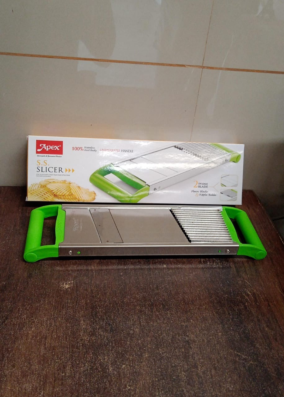 Apex Stainless Steel Vegetable Slicer (2-in-1) Your Brand