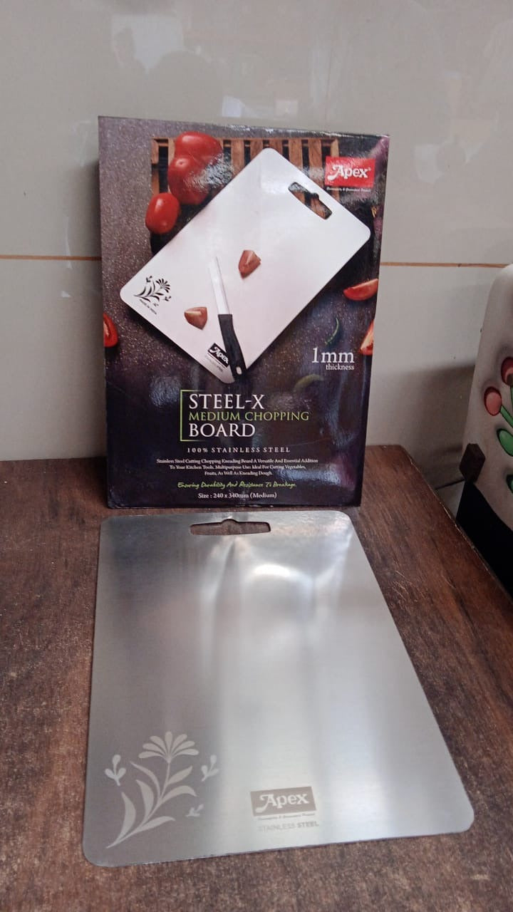 Apex Steel-X Stainless Steel Medium Chopping Board Your Brand