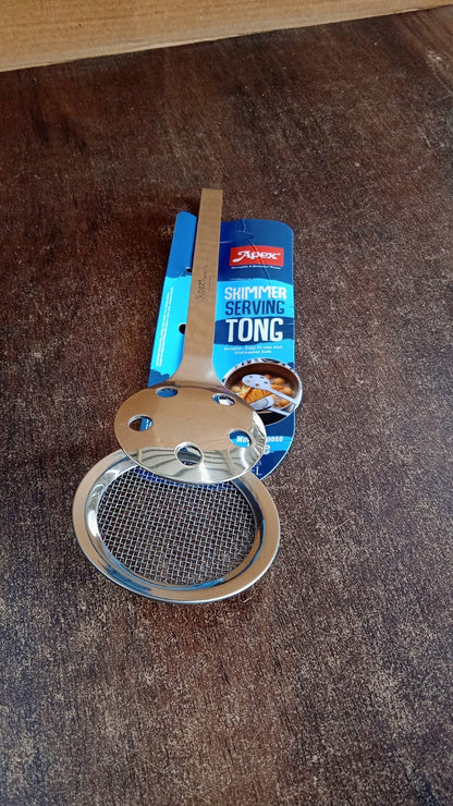 Apex Stainless Steel Skimmer Serving Tong Your Brand