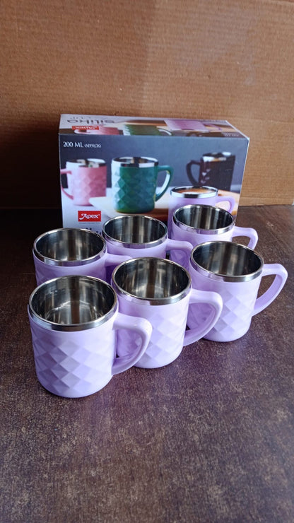 Apex Silika Approx 200 ml Tea Cup (6 Pc) Your Brand