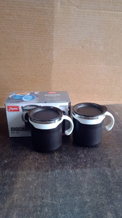 2 Pcs Premium Mocha Mug Set 250 ml Your Brand