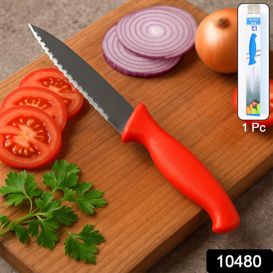 Stainless Steel Serrated Kitchen Knife (1 Pc) Your Brand