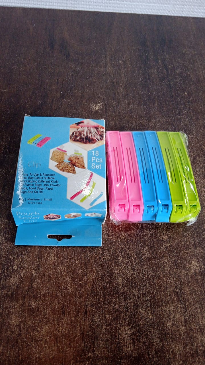 Multipurpose Plastic Pouch Sealer Clips (18 Pc) Your Brand