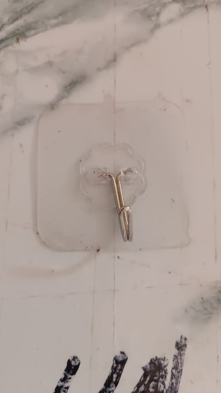 Self Adhesive Transparent Wall Hook (1 Pc) Your Brand