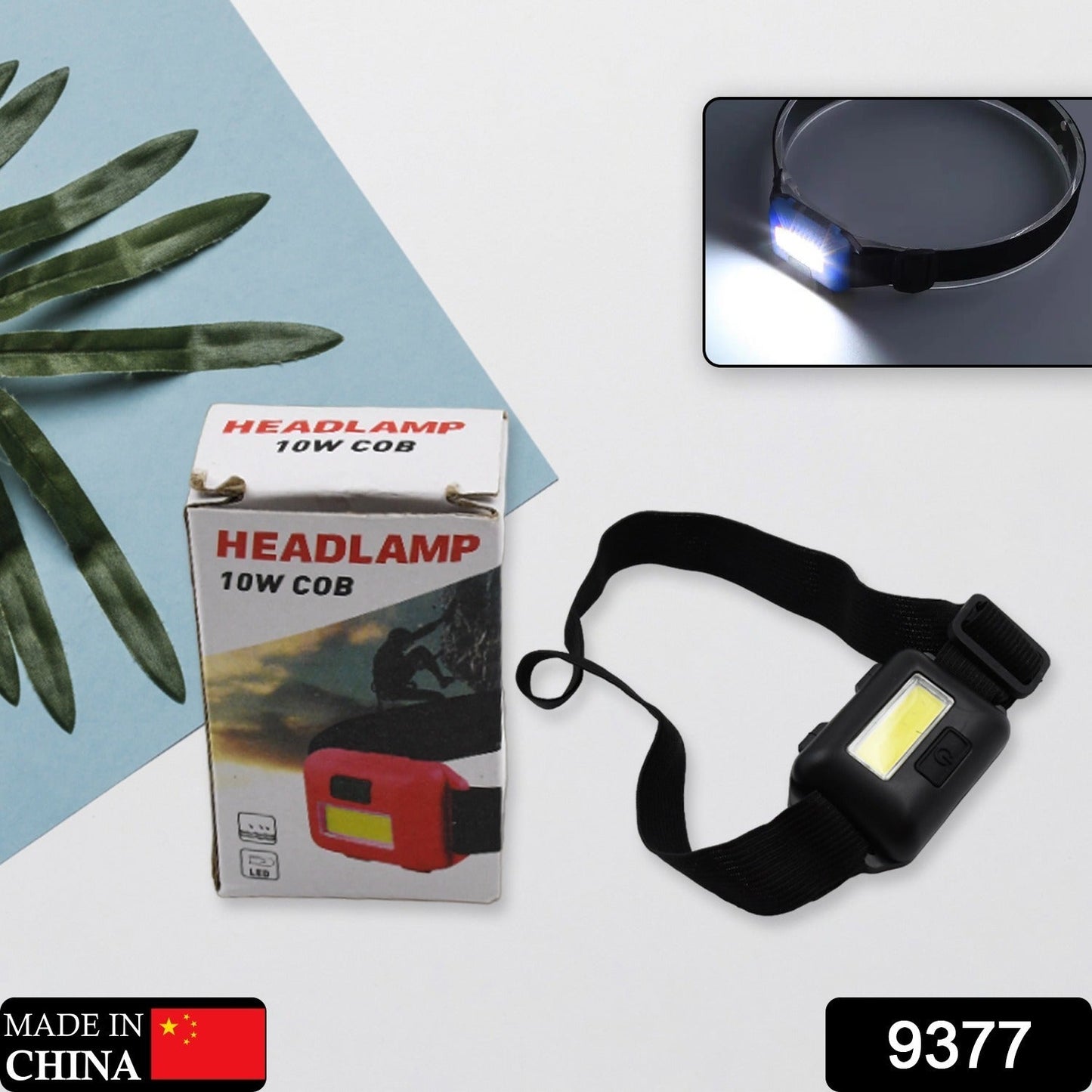 10W COB Waterproof Headlamp – Portable Lantern for Camping, Hiking, Cycling & Hunting (1 Pc) Your Brand