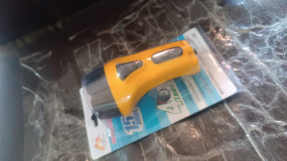 Rechargeable LED Torch Flashlight – High-Power Handheld Emergency Light with Built-in Plug Your Brand