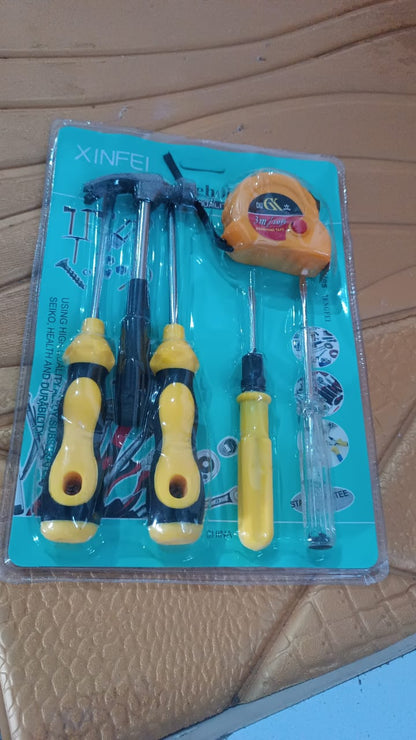 6 in 1 Hand Tool Kit Repair Home Screwdrivers Tool Kit with Tools Including Daily Your Brand