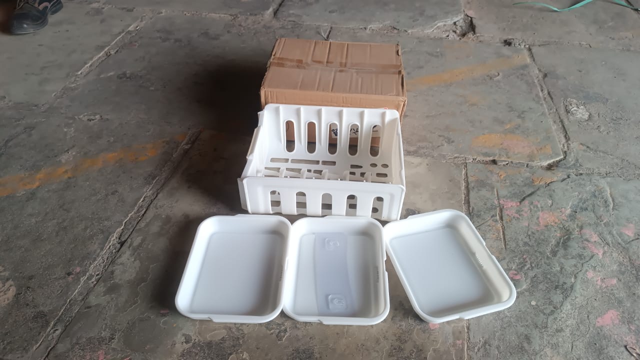 Plastic 3 Layer Wall-Mounted Food Organizer Rack (1 Set) Your Brand