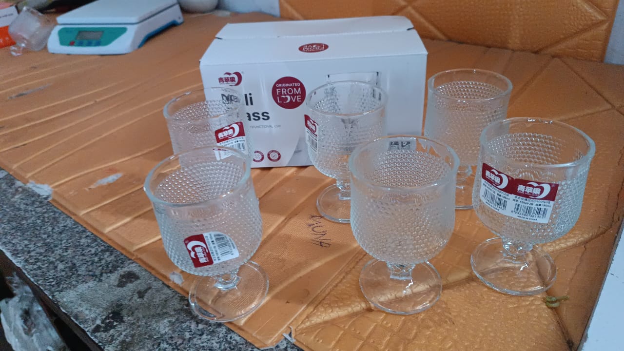 Juice water Glass Tumbler, Water glass (Set of 6 pcs / 185 ML) Your Brand
