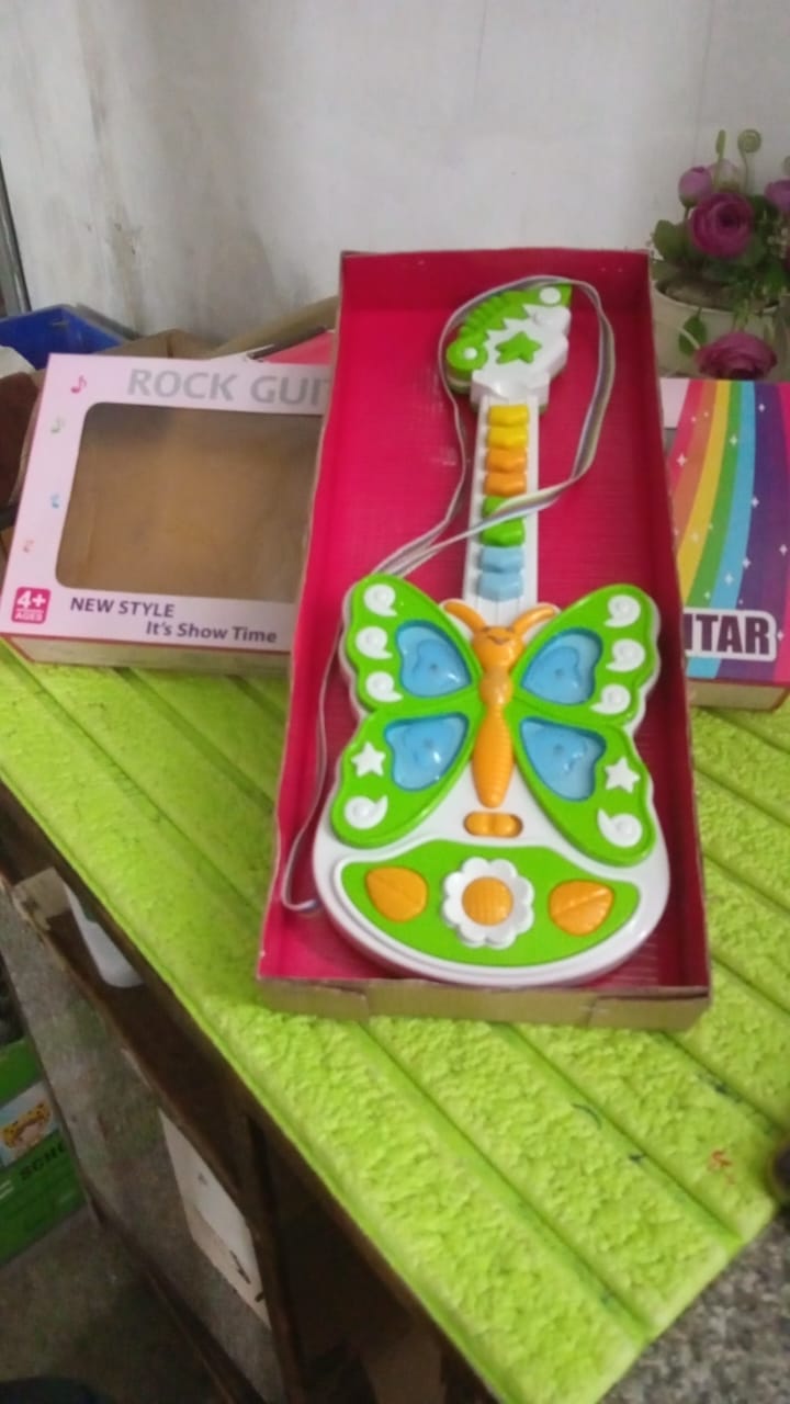 Butterfly Guitar Toy with Light and Music Toy (1 Pc / Battery not included) Your Brand