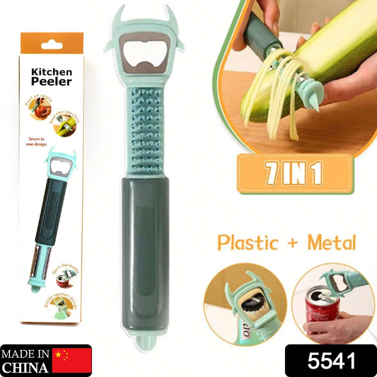 Multifunctional, Vegetable Fruit Peelers Slicer Can Opener 7 In 1 Kitchen Peeler For Veggie Fruit Potato Carrot Durable Kitchen Peeling Tool Non-slip Handle Durable For Potato, Fruit, Vegetables, Carrots, Cucumbers Your Brand