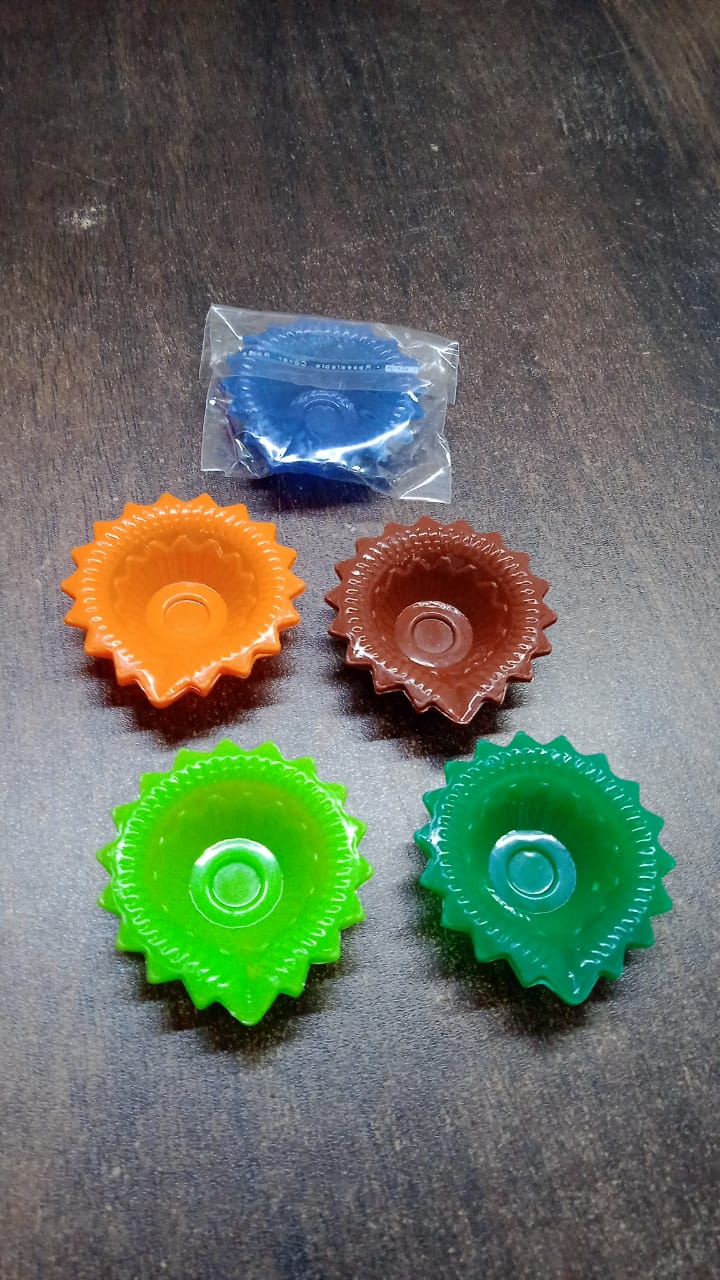 Silicone Diya for Diwali Attractive Design Colourful Diya Combo, Diwali (Mix Design /1 Pc) Your Brand