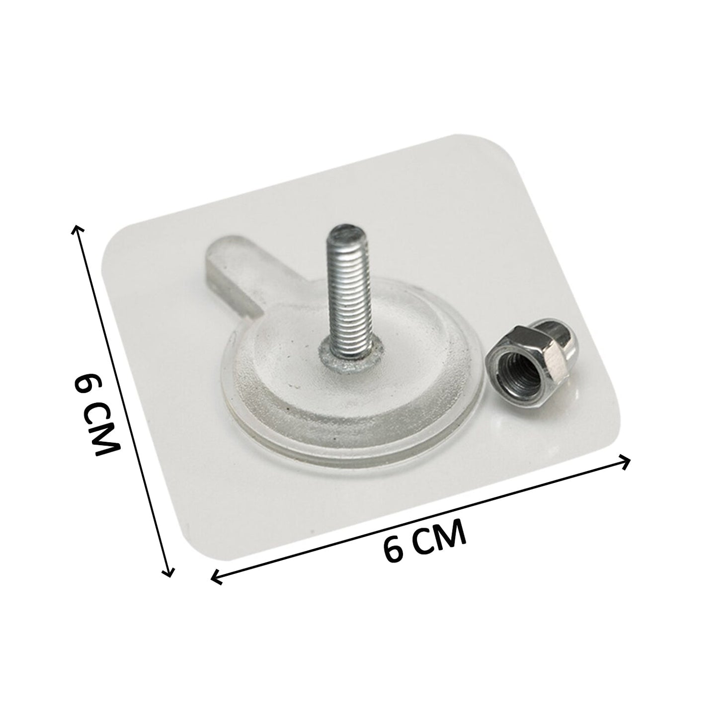 Transparent adhesive screw wall hook with a sturdy mount for easy installation and secure hanging