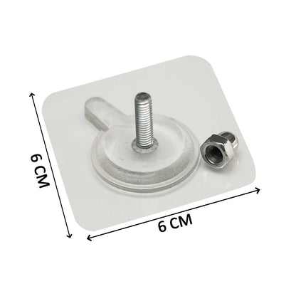 Transparent adhesive screw wall hook with a sturdy mount for easy installation and secure hanging