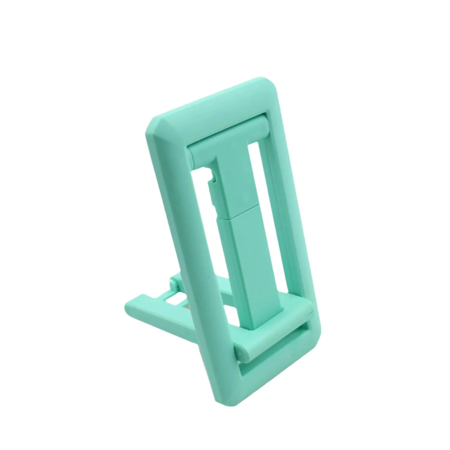 Mint Green Adjustable Foldable Mobile Stand for Convenient Device Viewing