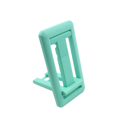 Mint Green Adjustable Foldable Mobile Stand for Convenient Device Viewing