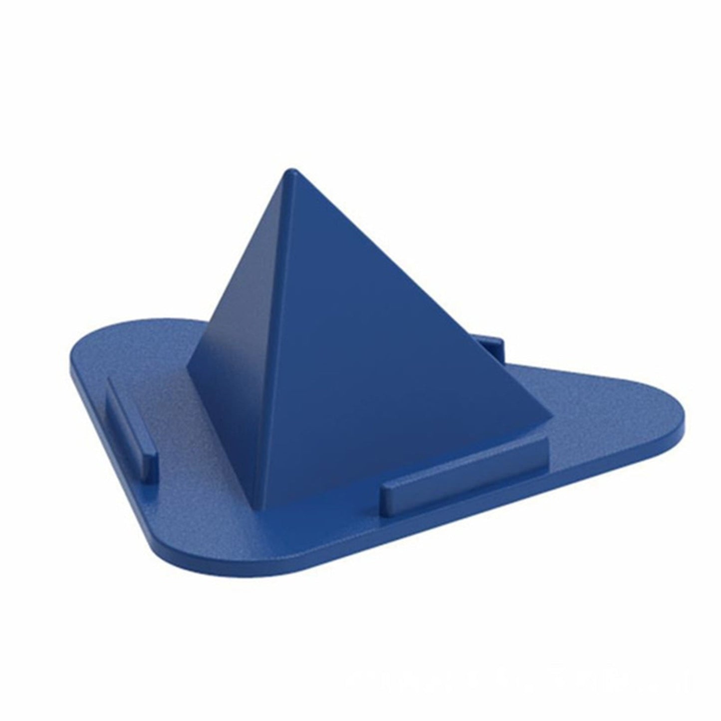 Adjustable pyramid mobile stand in blue, perfect for hands-free device viewing