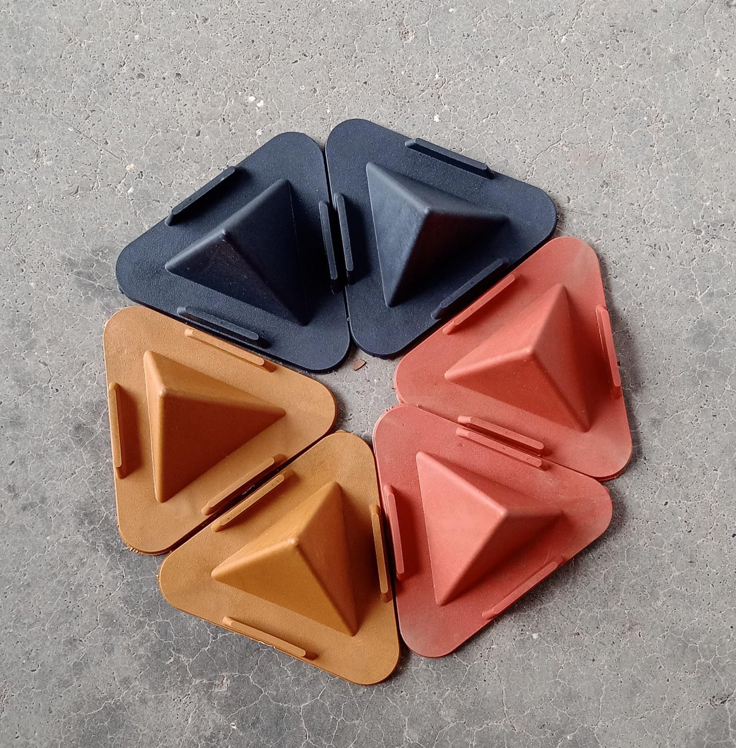 Adjustable pyramid mobile stand in various colors for convenient hands-free device viewing