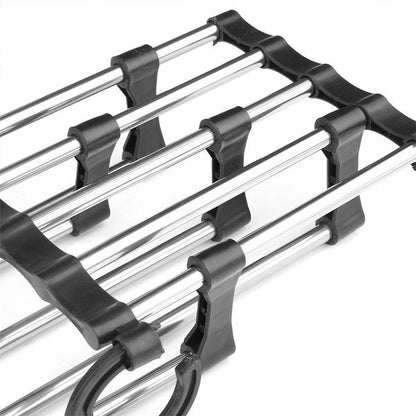 Adjustable trouser hanger organizer with multiple rods for efficient clothing storage
