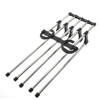 Your Brand adjustable trouser hanger organizer with sturdy design for efficient clothing storage