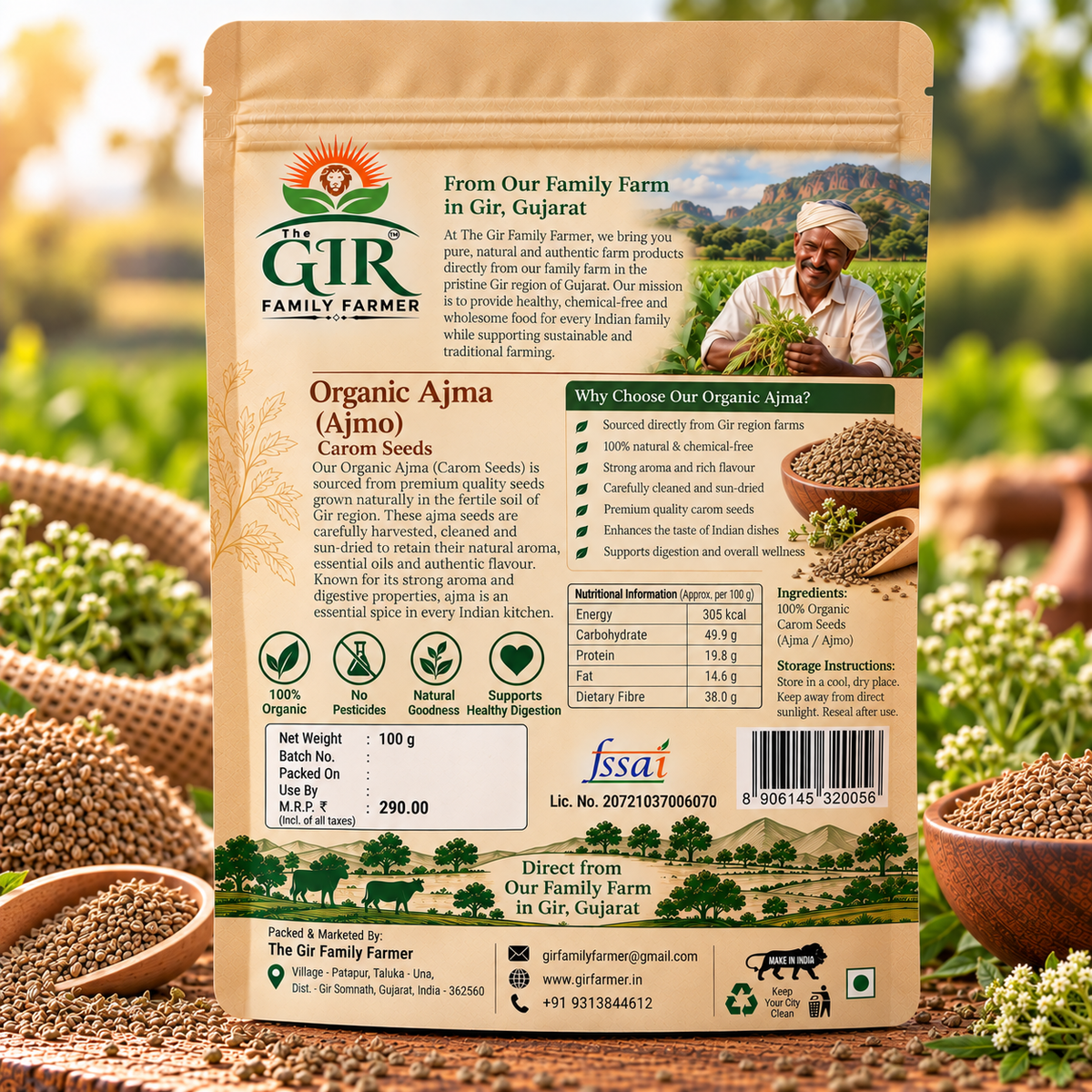 Organic Ajwain (Ajma) – Carom Seeds