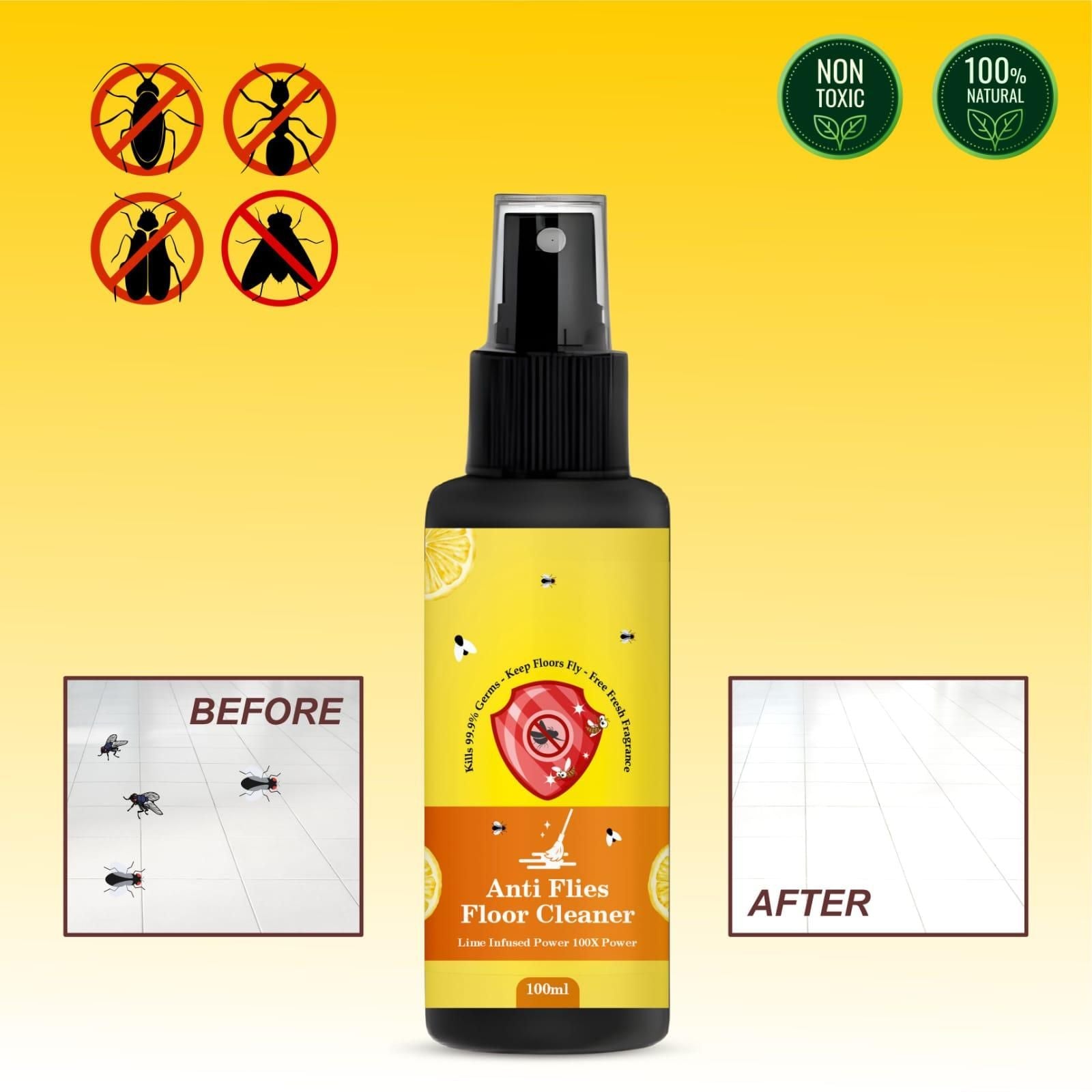 Anti Flies Floor Cleaner Spray in 100ml Bottle for Effective Cleaning and Fly Prevention