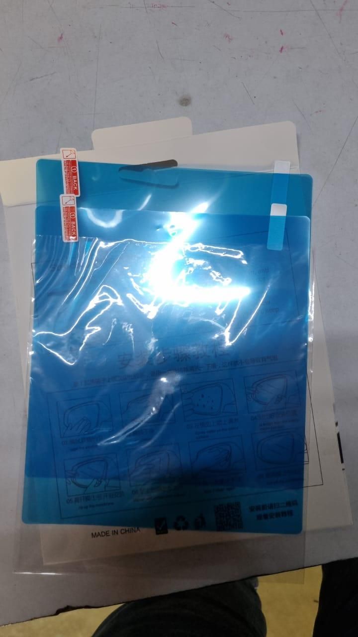 Anti fog rearview mirror film packaging showing instructions and design for easy installation
