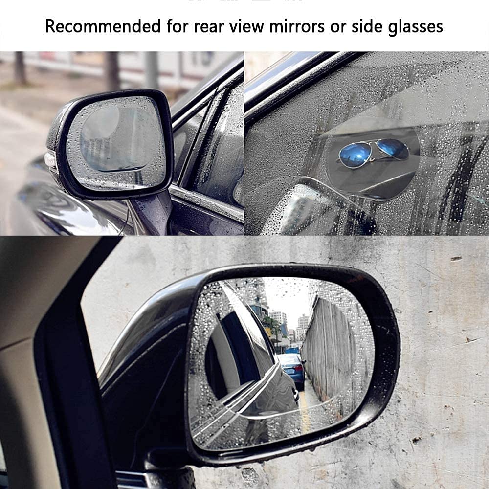 Anti-fog rearview mirror film installed on car mirrors preventing fog for clear visibility