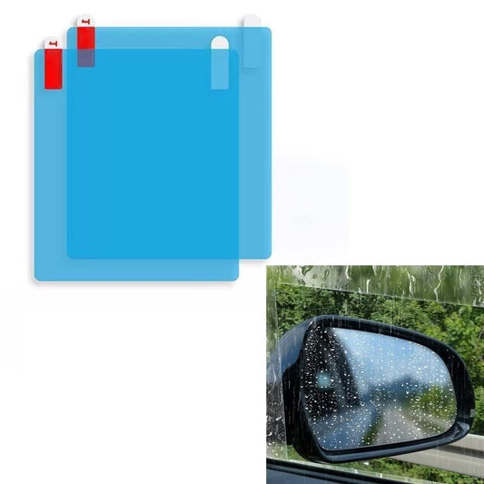 Anti fog rearview mirror film with easy application for clear visibility in all weather conditions