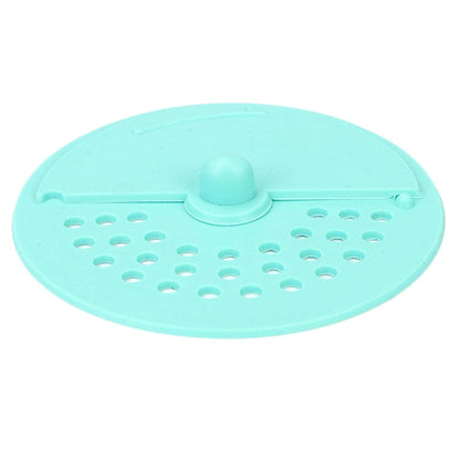 Your Brand anti-odor round drain cover in light blue color for effective odor prevention