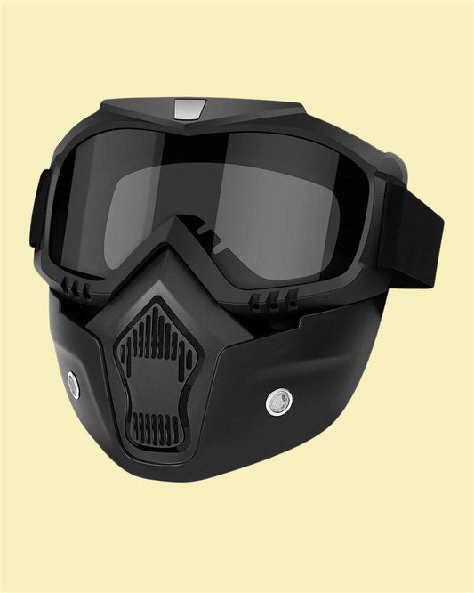 Black anti scratch UV protective goggle mask with ventilation and a sleek design for outdoor sports