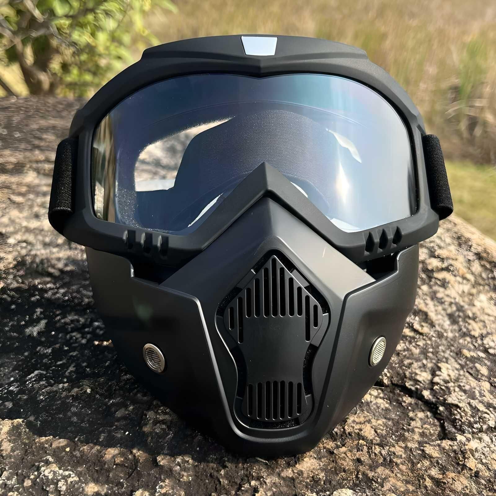 Black anti scratch UV protective goggle mask designed for safety and outdoor activities