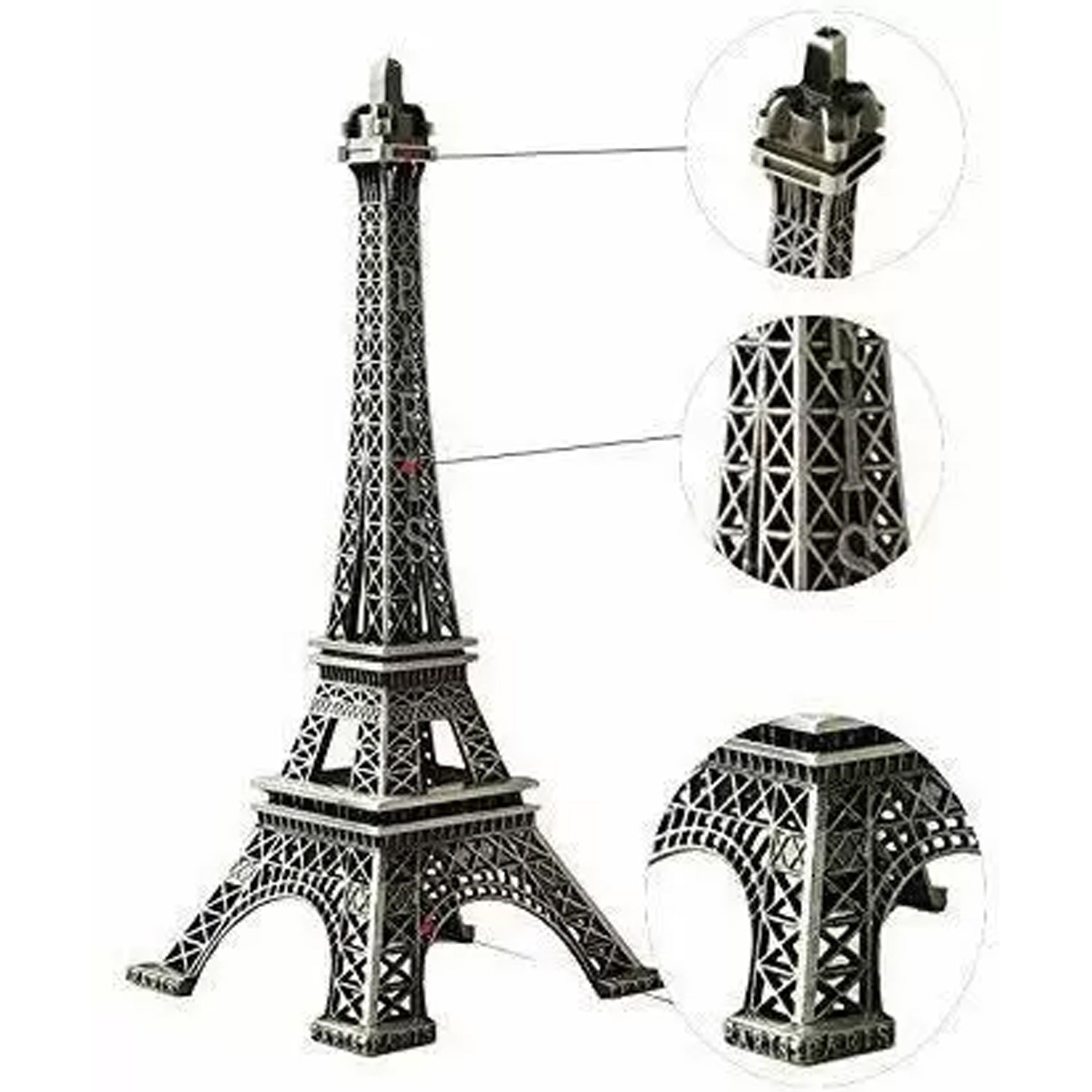 Detailed antique Eiffel Tower statue showcasing intricate design and craftsmanship for home decor