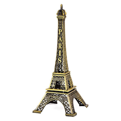 Antique Eiffel Tower statue in bronze finish, detailed design for home decor enthusiasts