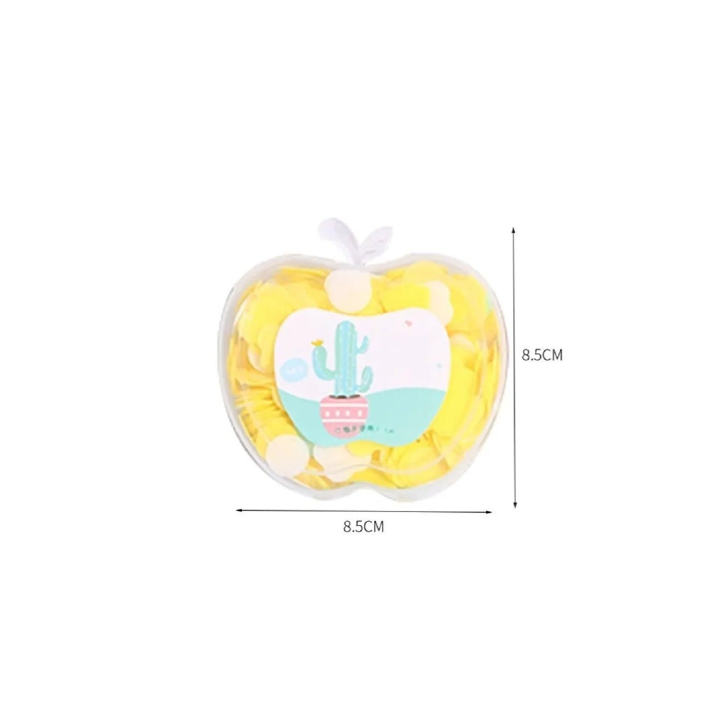 Apple shaped container of apple scented paper soap for on-the-go hand hygiene
