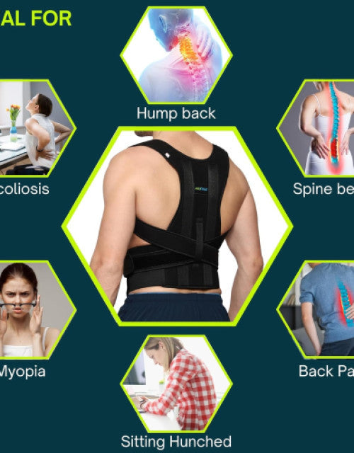breathable back support brace designed for posture correction and back pain relief