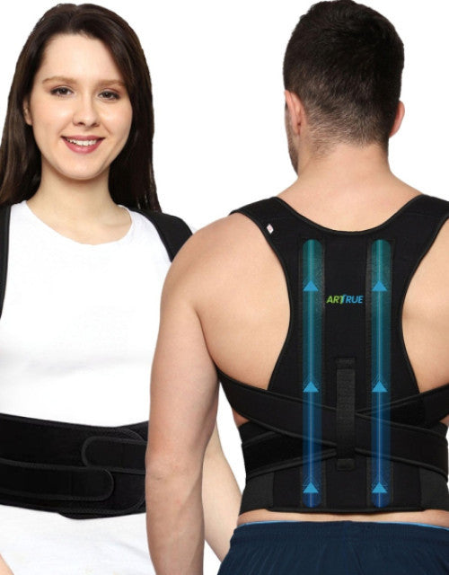 breathable back support brace designed for comfort and posture alignment with adjustable straps