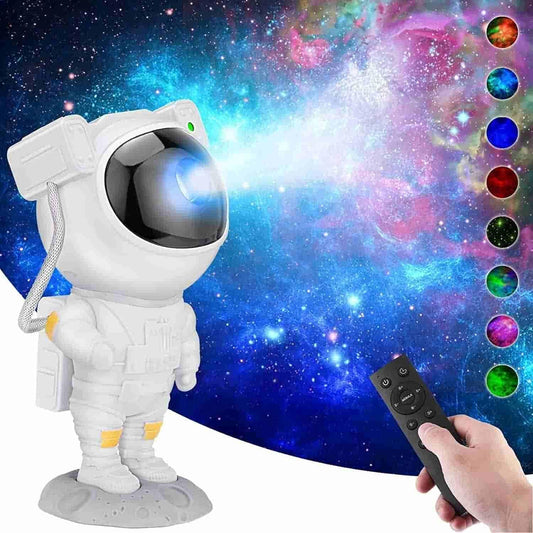THE GIR FARMER astronaut galaxy projector with remote, projecting colorful galaxy visuals