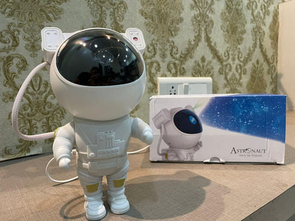 THE GIR FARMER Astronaut Galaxy Projector in White with Starry Sky Projection Feature