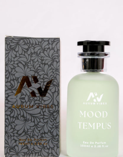 Mood Tampus natural fragrance Eau De Parfum bottle and decorative grey box by The Gir Farmer