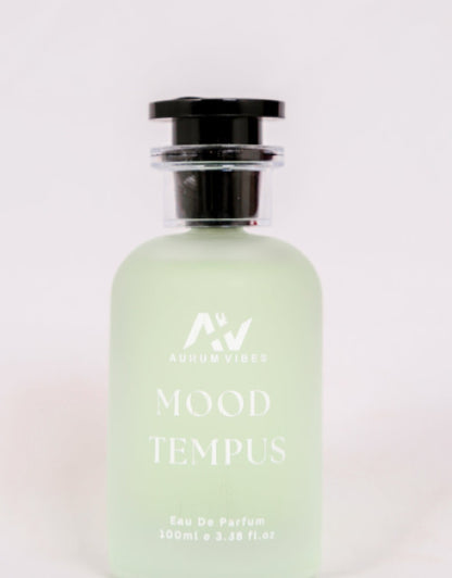 Mood Tampus natural fragrance perfume bottle with frosted glass and black cap by The Gir Farmer