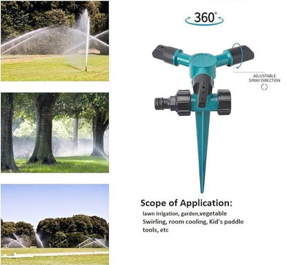 THE GIR FARMER automatic rotating yard sprinkler with 360-degree adjustable spray for lawn and garden irrigation