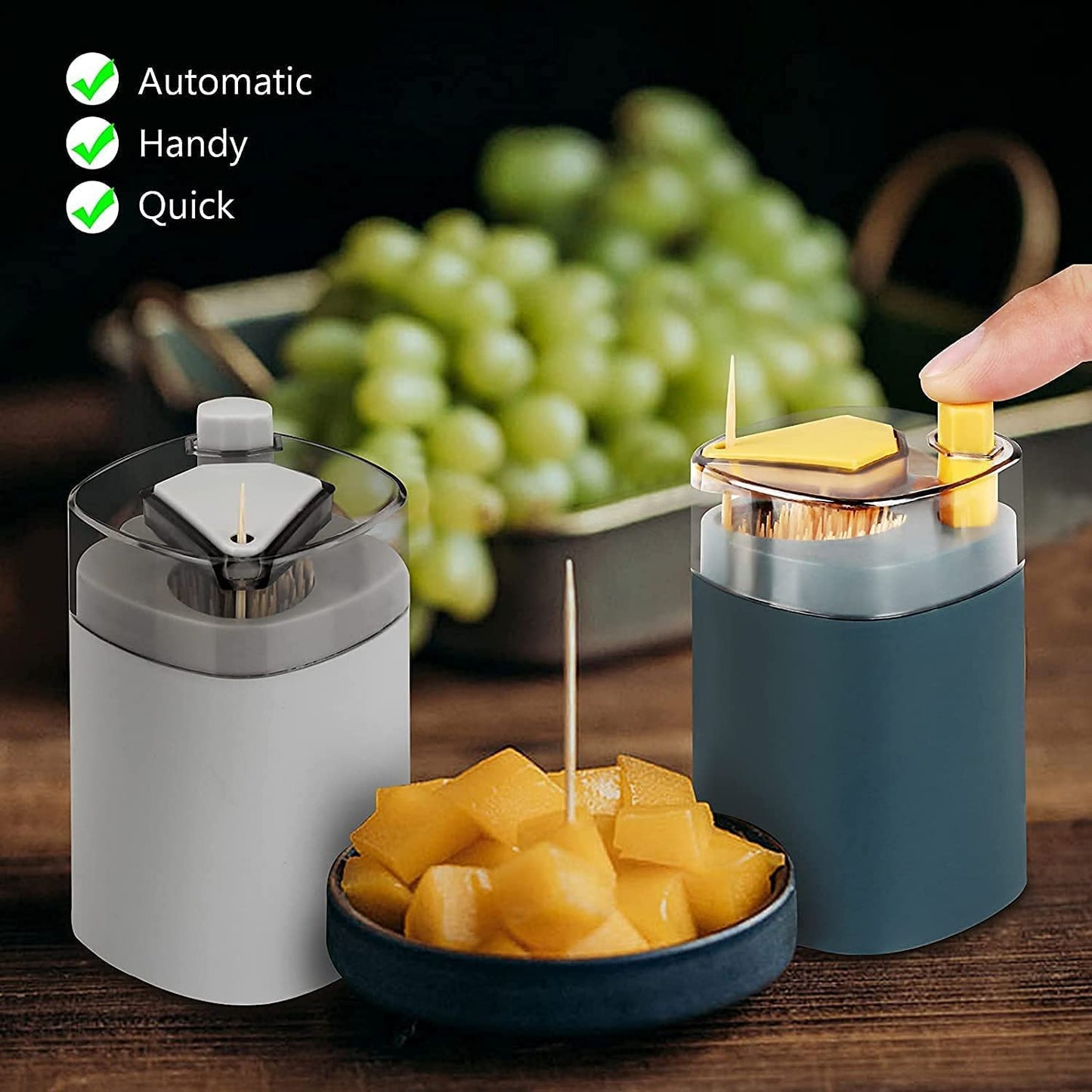 Your Brand Automatic Toothpick Dispenser in modern design, perfect for quick and handy access to toothpicks