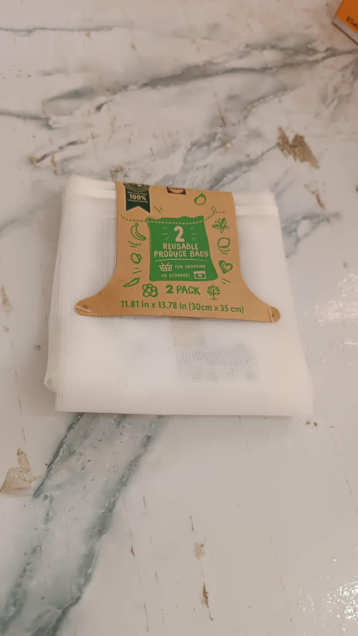 Reusable Transparent Drawstring Mesh Storage Bag (1 Pc) Your Brand