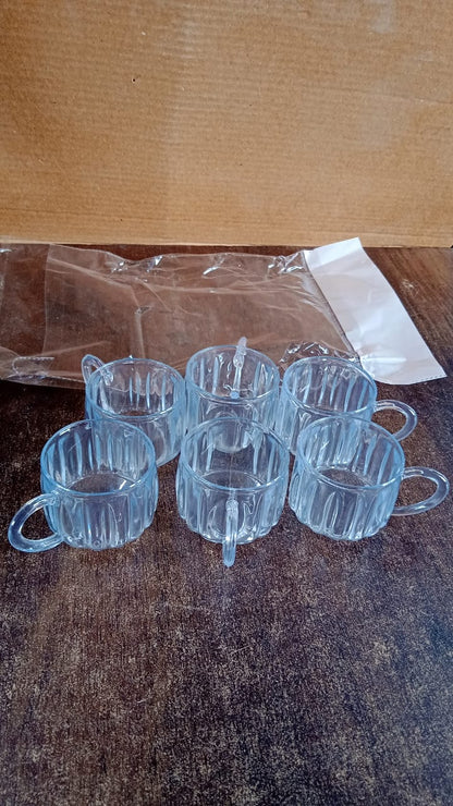 Unbreakable Transparent Plastic Tea Cups (Set of 6 Pc) Your Brand