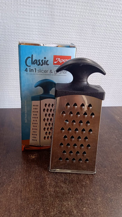 Apex Classic 4-in-1 Stainless Steel Grater & Slicer with Handle Your Brand