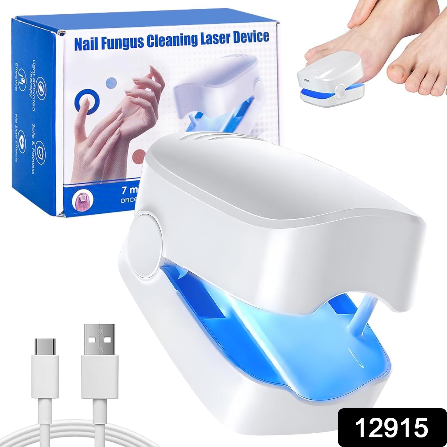 Rechargeable Nail Fungus Laser – Anti-Fungal Device for Toenails, Hands & Feet (Home Use) Your Brand