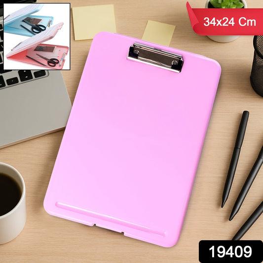 A4 Size Hard Plastic Clipboard File Folder (1 Pc) Your Brand